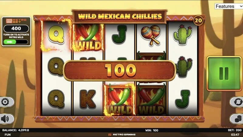 Wild Mexican Chillies - Wild sur la grille et ligne de paiement